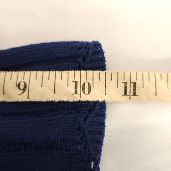 Alfred Dunner Womens Large Navy Blue 100% Acrylic Short Sleeve Pullover Sweater - Picture 5 of 6